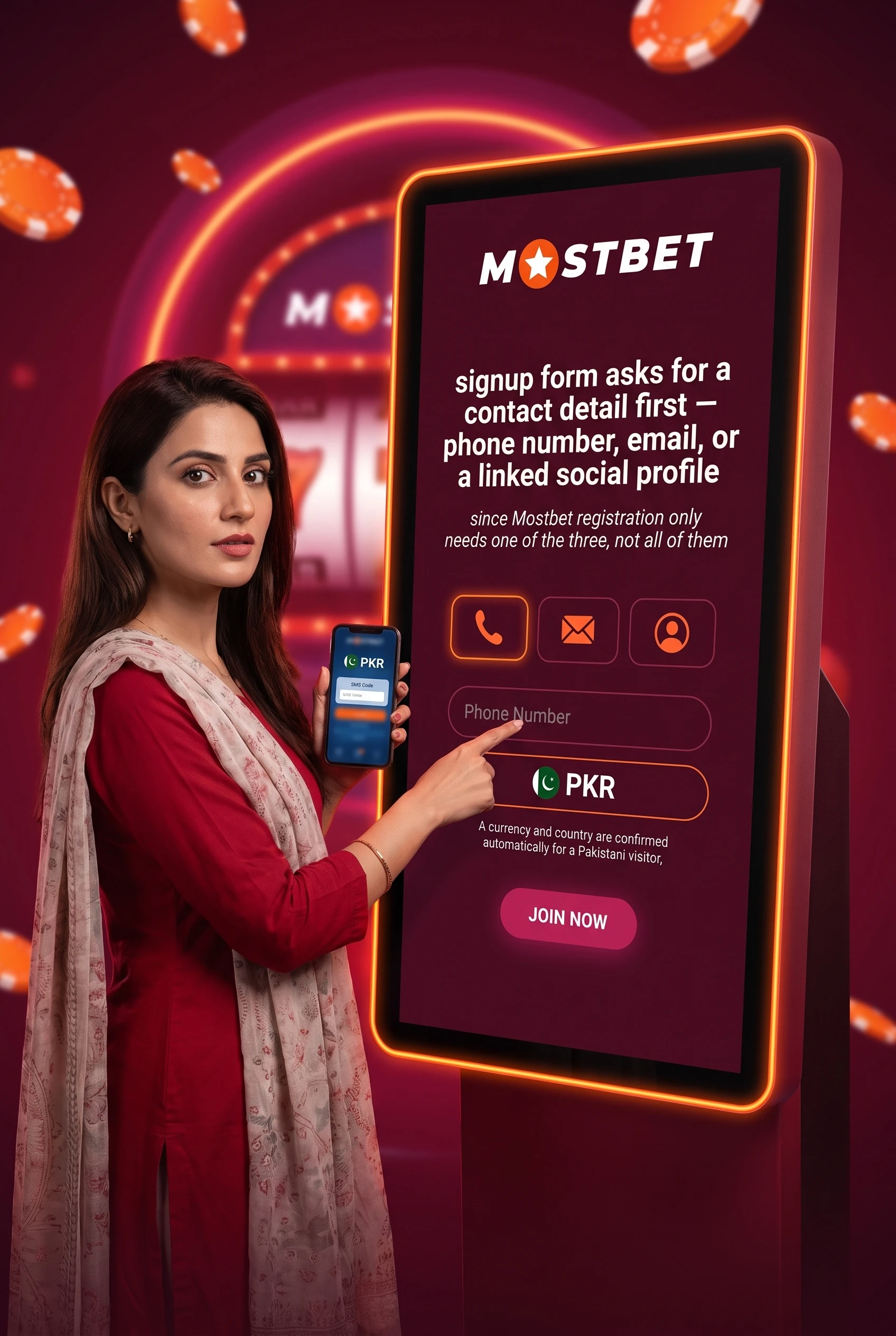 Mostbet registration process in order